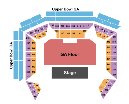 Westville Music Bowl GA Floor/GA Upper Bowl Seating Chart